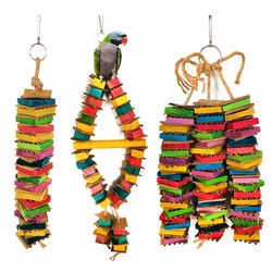 Chewing Cardboard Parrot Toy for Parakeets & Agaponis | Bird Accessories