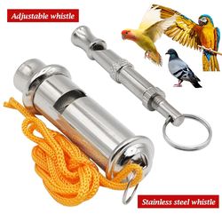 Adjustable Stainless Steel Training Whistle for Birds, Dogs, Cats