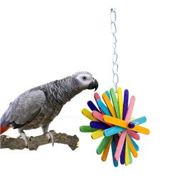 Colorful Pet Bird Toys: Parrot Supplies for Molars & Cage Fun