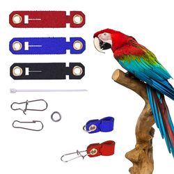 Pet Parrot Leg Ring Chain Leather Foot Ring Buckle Suede Bird Ankle Live Accessories