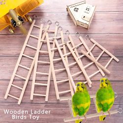 HandCraft Birdcage Wood Parrot Toys Climbing Ladder Hamsters Toy Bird Supplies
