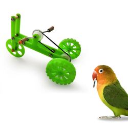Portable Exquisite Plastic Parrot Training Bike Toy: Universal Bird Interactive