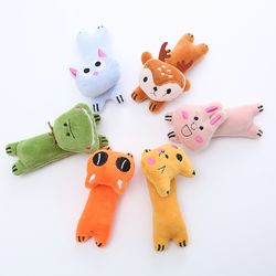 Cute Animal Plush Squeak Dog Toys: Bite-Resistant Chewing Toy for Cats & Dogs - Pet Supplies for Teeth Cleaning