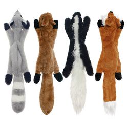 Cute Plush Squirrel Dog Toy with Squeaky Whistling Fun | Pet Wolf Rabbit Chew Toy