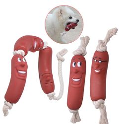 Interactive Dog Chew Toys: Funny Sausage Shape for Puppy Training and Dental Health | Bite-Resistant Pet Supplies (1/3pc
