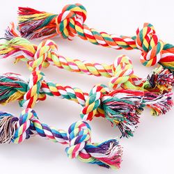 Double Knot Cotton Rope Pet Toy: Fun Bite-Resistant Toy for Dogs and Cats