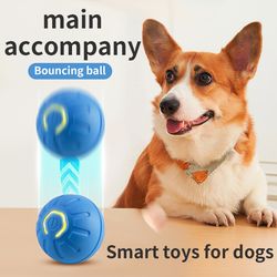 USB Smart Dog Toy Ball: Interactive Electronic Pet Toy for Puppy & Cat - Automatic Moving & Bouncing Fun, Ideal Birthday