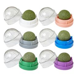 Promote Healthy Digestion with Catnip Wall Ball: Clean Teeth and Freshen Breath with Kitten Candy Licking Snacks - Pet M