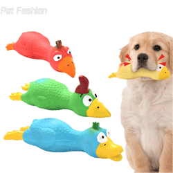 Latex Chicken-Shaped Pet Squeak Toy: Creative Dog & Cat Chew Toy with Cute Sound Effects