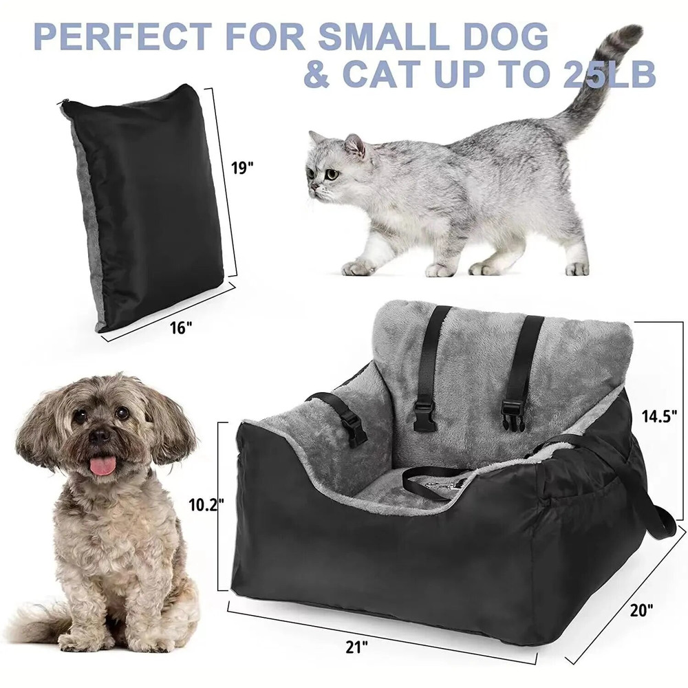 RGvUPetCarSeatforLargeMediumDogsWashableDogBoosterPetCarSeatDetachableDogBedjpg