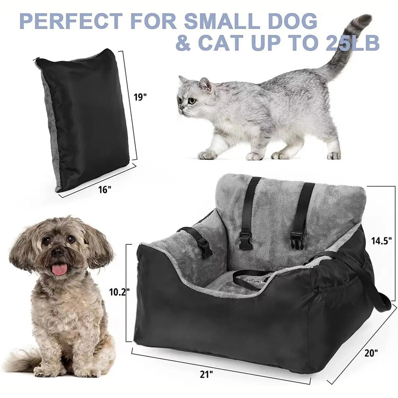 RGvUPetCarSeatforLargeMediumDogsWashableDogBoosterPetCarSeatDetachableDogBedjpg