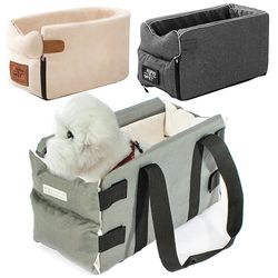 portable pet car seat: safe nonslip carrier for small dog/cat travel