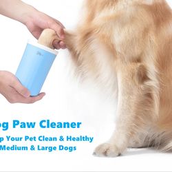 Portable 2-in-1 Dog Paw Cleaner: Remove Dirt & Mud with Silicone Brush