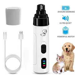 Rechargeable Electric Dog Nail Clippers: Quiet Pet Nail Grooming Tool