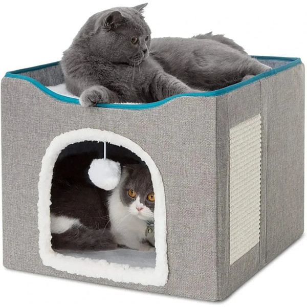 1NTILarge-Cat-Bed-with-Fluffy-Ball-Hanging-and-Scratch-Pad-Double-Layered-Foldable-Cat-Beds-for.jpg