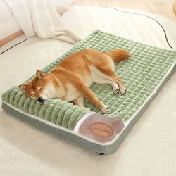 Warm Winter Pet Cushion: Fluffy Dog & Cat Nest, Snuggle, Detachable & Washable