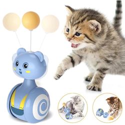 interactive cat toys: feather wand, rolling teaser, rotating ball