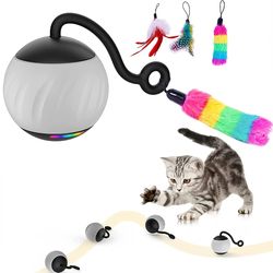 Interactive Cat Toys for Indoor Cats: Automatic LED Ball - Quiet & Smart