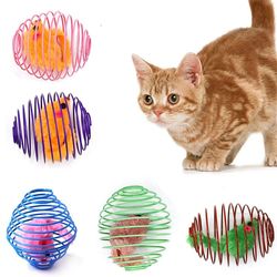 Stretchable Kitten Springs & Rolling Cat Balls - Interactive Toys for Cats