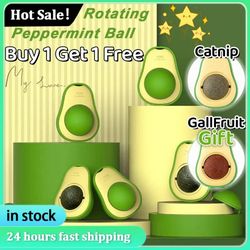 Healthy Rotatable Catnip Wall Ball: Avocado & Magic Mint Edible Licking Snack