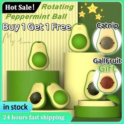 healthy rotatable catnip wall ball: avocado & magic mint edible licking snack