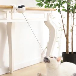 electric cat toy: funny teaser ball for cats - interactive flutter & rotate motion