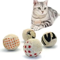 Interactive Cat Toy: Ball for Play, Chew, Rattle, Scratch & Exercise