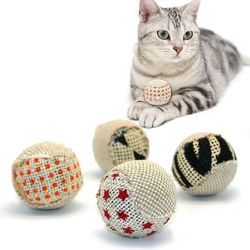 interactive cat toy: ball for play, chew, rattle, scratch & exercise