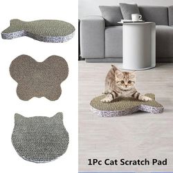cat scratch board pad: durable corrugated paper toy for kitten nail grinding