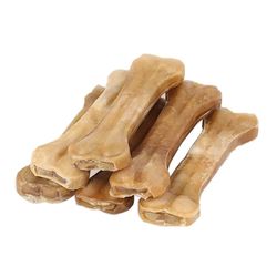 durable dog bones & chew toys: leather cowhide molar teeth clean stick