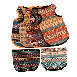 Bohemian Style Dogs & Cats Vest: Summer T-shirt for Pets