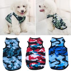 camouflage vest: new style dog clothes for small dogs - comfortable pet t-shirt