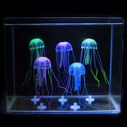 artificial jellyfishes aquarium accessories for simulation fluorescent jellyfish tank landscaping