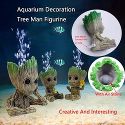 Cute Tree Man Figurine: Aquarium Decoration & Driftwood Statue