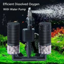 Black Aquarium Filter with Pump for Fish Tank - Skimmer Sponge Bio Filter