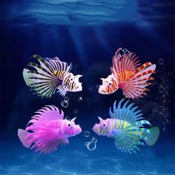 Artificial Luminous Lionfish Fish Tank Landscape: Glow-in-Dark Aquarium Ornament