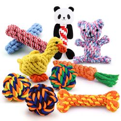bite-resistant pet chew toy: rope knot ball for small dogs & cats - dental cleaning, playtime accessories