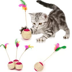 interactive sisal scratching ball: fun training toy for cats | pet supplies
