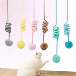 interactive cat toy: swing, sticky disc, elastic rope - door teaser & accessories