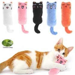 cute catnip plush thumb pillow: fun pet toy for cats | cat accessories