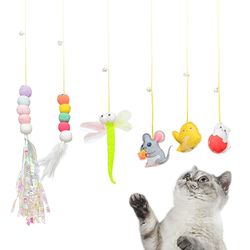interactive self-heating cat toy with retractable rope – door hanging pet supplies