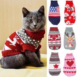 Cute Cat Sweater Costume | Winter Warm Pet Clothes for Cats