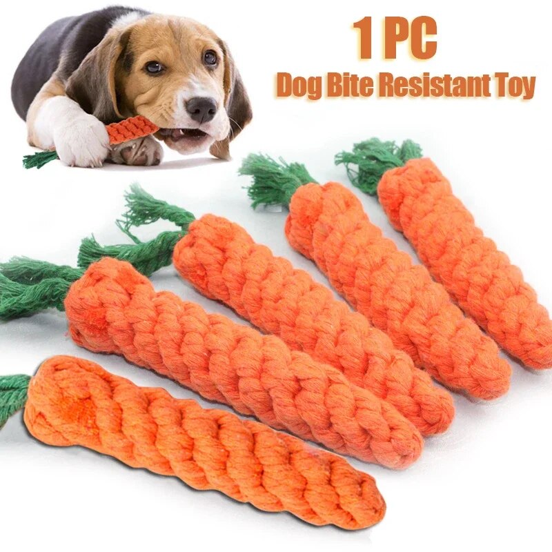 GVhD1pcPetDogToysCartoonAnimalDogChewToysDurableBraidedBiteResistantPuppyMolarCleanin