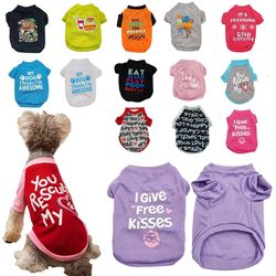 Summer Dog Clothes: Cute Printed Pet T-shirt for Small-Medium Dogs
