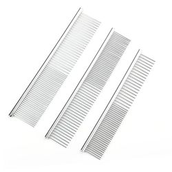 stainless steel pet grooming comb: remove pet hair easily