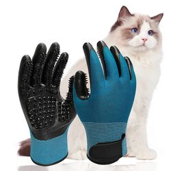 pet grooming glove: silicone massage brush for dogs & cats