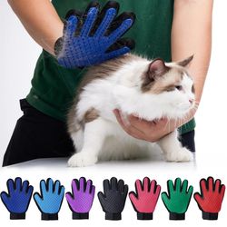 pet glove cat grooming brush deshedding gloves dog comb for bath & massage