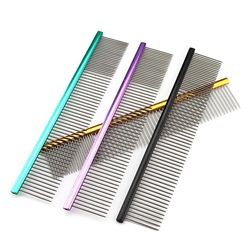 Professional Dog Grooming Comb - Aluminum, 6 Colors - Pet Hair Trimmer Brush