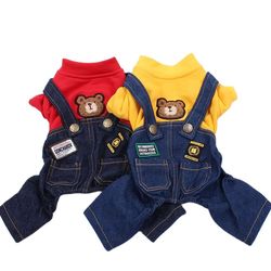 pet jumpsuit rompers: dog hoodie, cat jacket, autumn/winter apparel