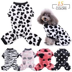 Warm Winter Pajamas for Dogs: Pomeranian & Chihuahua Halloween Print Overalls"
